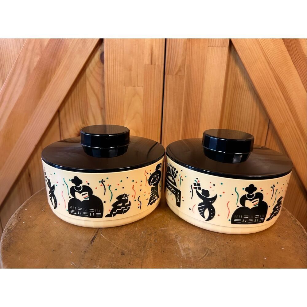 Vintage Tupperware Black Americana Memorabilia African Reggae bowls celebrate (8